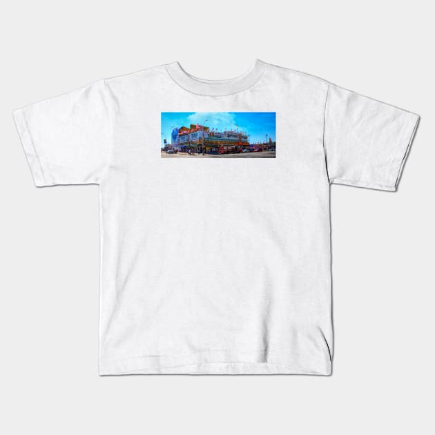 Nathan's Famous Frankfurters, Original Headquarters, Coney Island, Brooklyn, USA Kids T-Shirt by Chris Lord